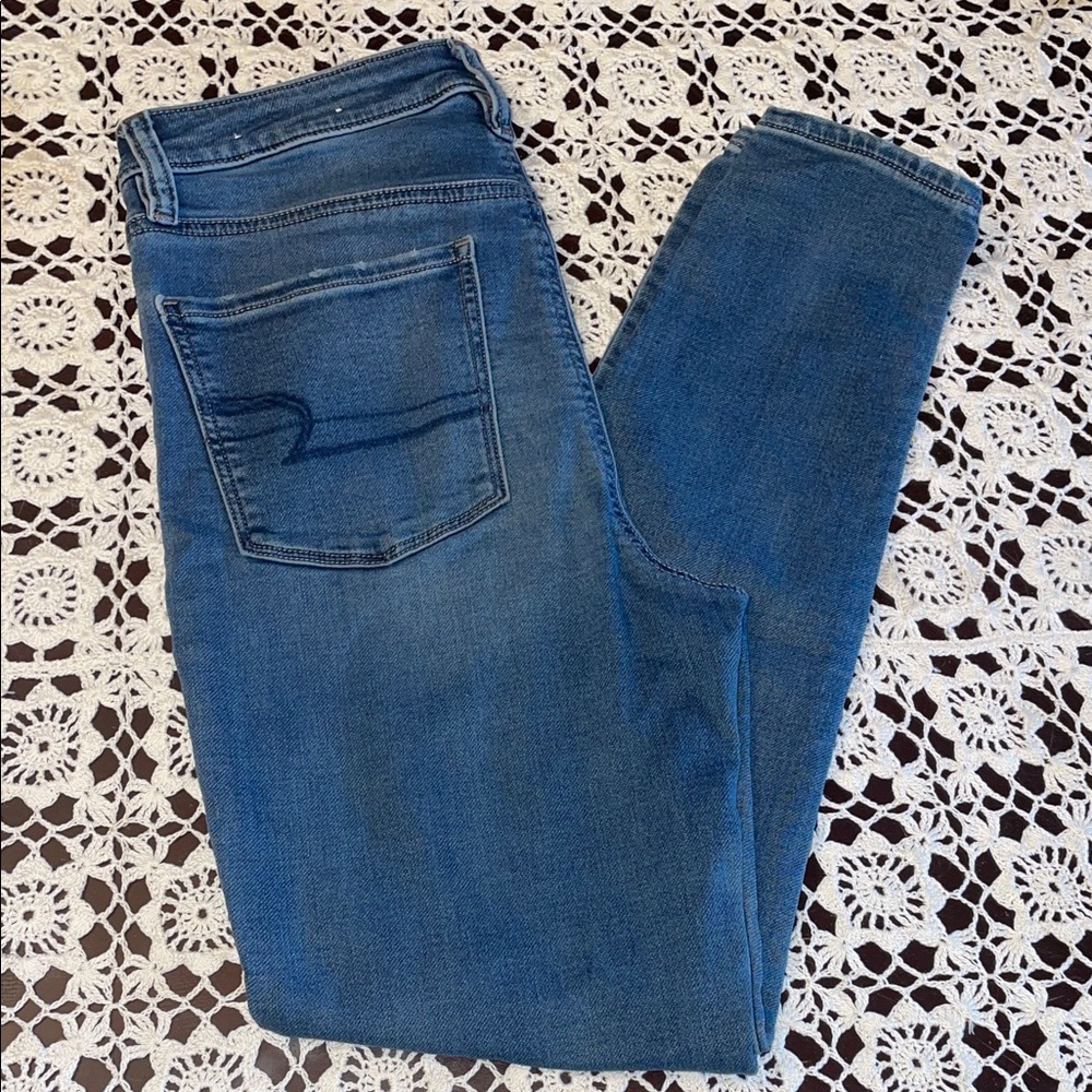 American Eagle Outfitters Women’s Skinny high waist Jeans - Blue Denim